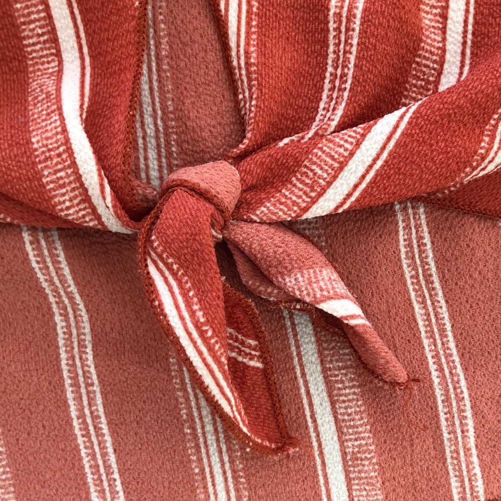 Rust Colored Tie-up Blouse - Picture 3 of 6